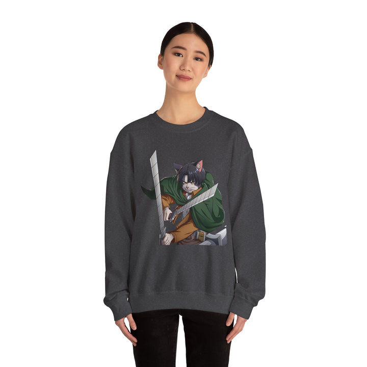 Anime-Inspired Cat Warrior Crewneck Sweatshirt, Cozy Unisex Sweatshirt, Gift for Anime Lovers, Perfect for Fall and Winter, Cute [...]