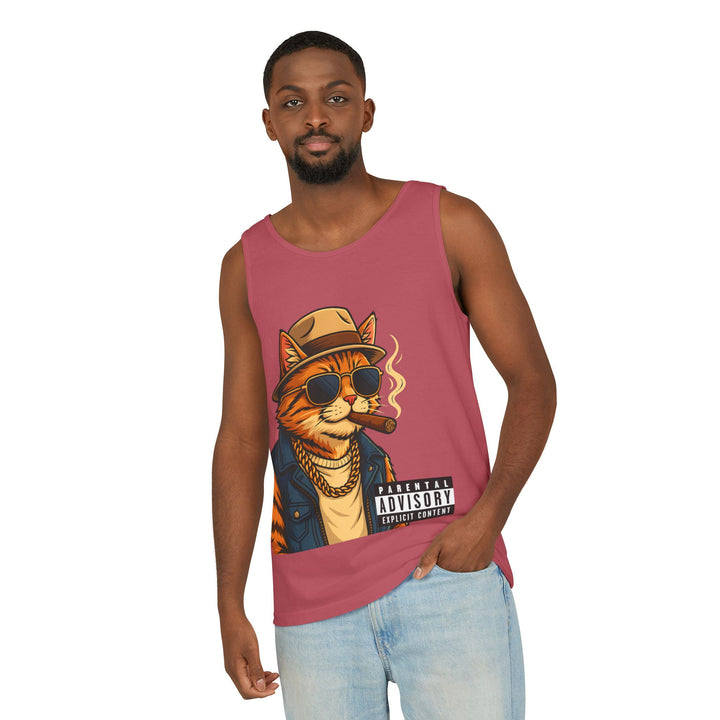 Cool Cat Unisex Tank Top - Funny Cat Graphic Tee, Summer Wear, Gift for Cat Lovers, Beach Party Essential, Casual Streetwear