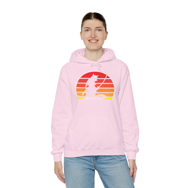Samurai Cat Sunset Hoodie