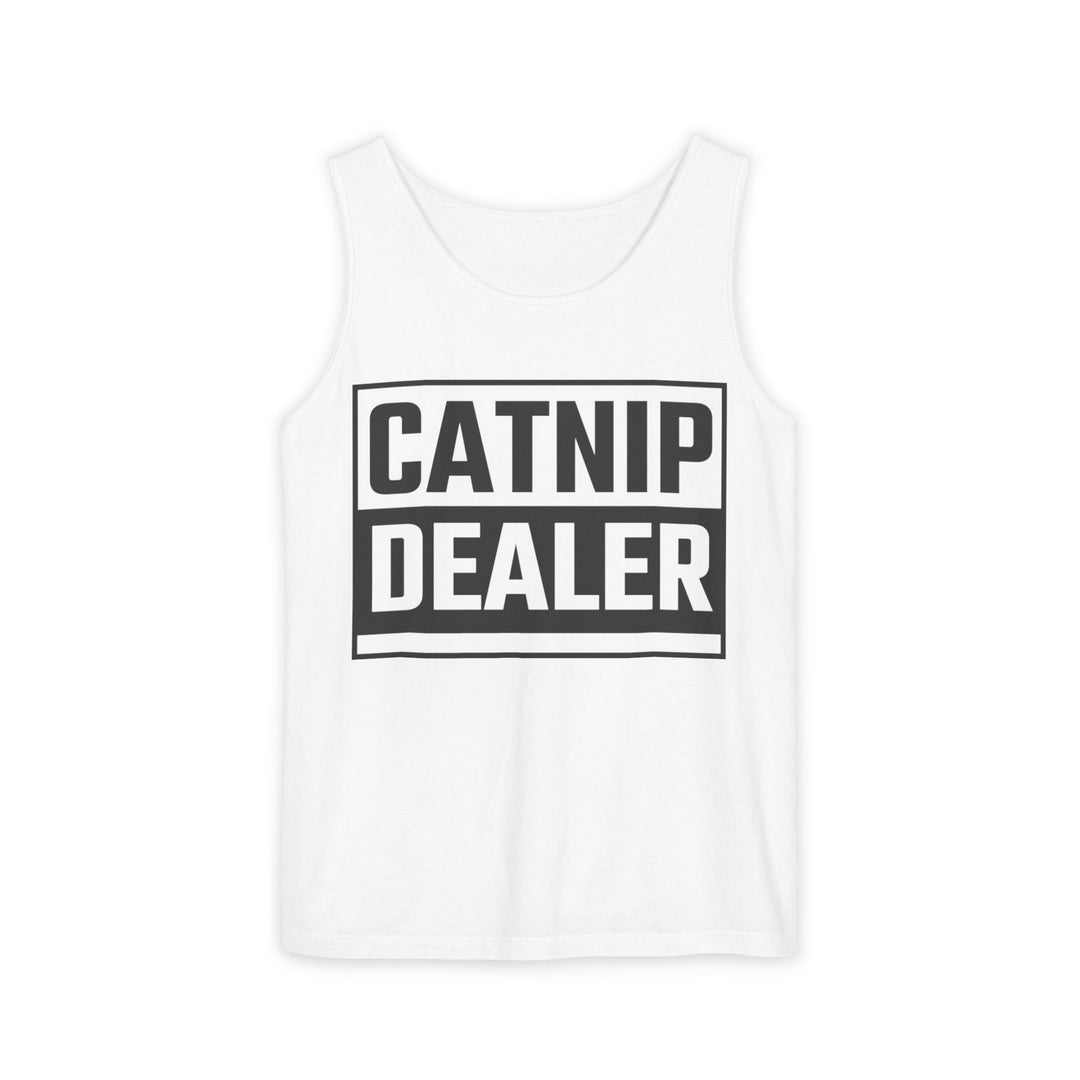 Catnip Dealer Tank Top, Funny Pet Lover Gift, Summer Sleepwear, Cat Mom Shirt, Unisex Casual Wear