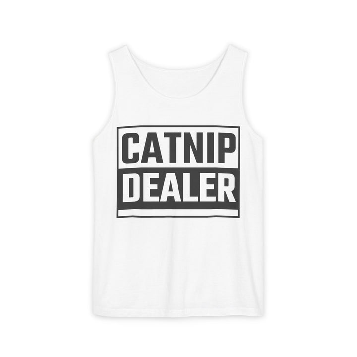 Catnip Dealer Tank Top, Funny Pet Lover Gift, Summer Sleepwear, Cat Mom Shirt, Unisex Casual Wear