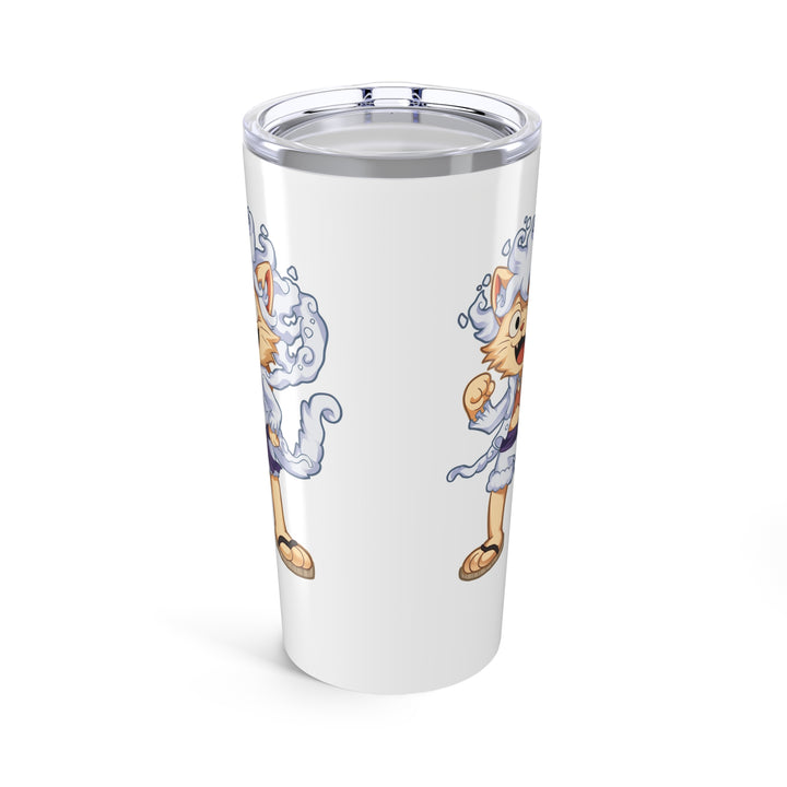 Whimsical Cat Tumbler, 20oz Travel Mug, Fun Pet Lover Drinkware, Cute Gift for Cat Owners, Unique Birthday Present