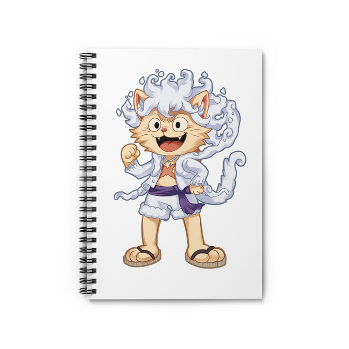 Whimsical Cat Character Spiral Notebook | Cute Design for Students, Journalers, Creatives, Gift Idea, School Supplies