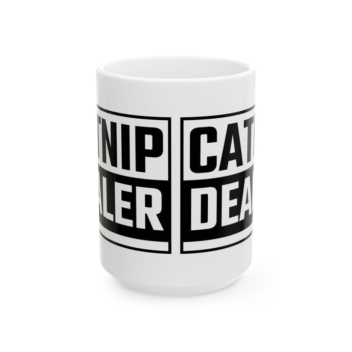 Catnip Dealer Ceramic Mug - Fun Gift for Cat Lovers, Perfect for Birthdays, Animal Enthusiasts, Home & Office Decor, Funny Coffee Cup