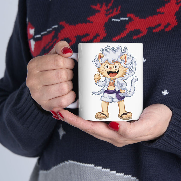 Whimsical Cat Ceramic Mug - Perfect Gift for Cat Lovers, Fun Mug for Coffee, Tea Lover's Gift, Home Decor, Cute Cat Art