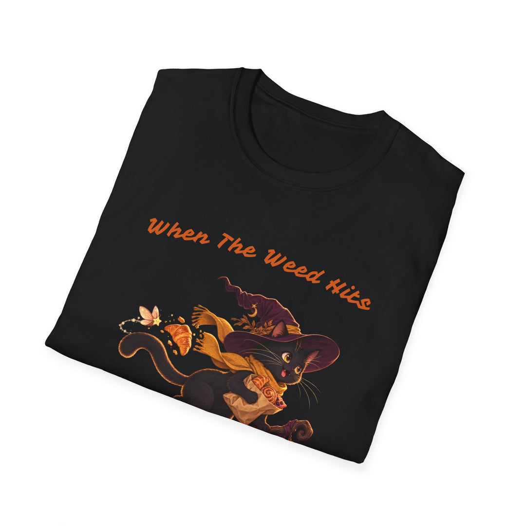 Cozy Witch Delivery Cat T-Shirt