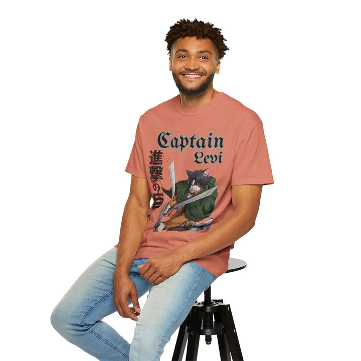 Captain Levi Anime Cat T-Shirt