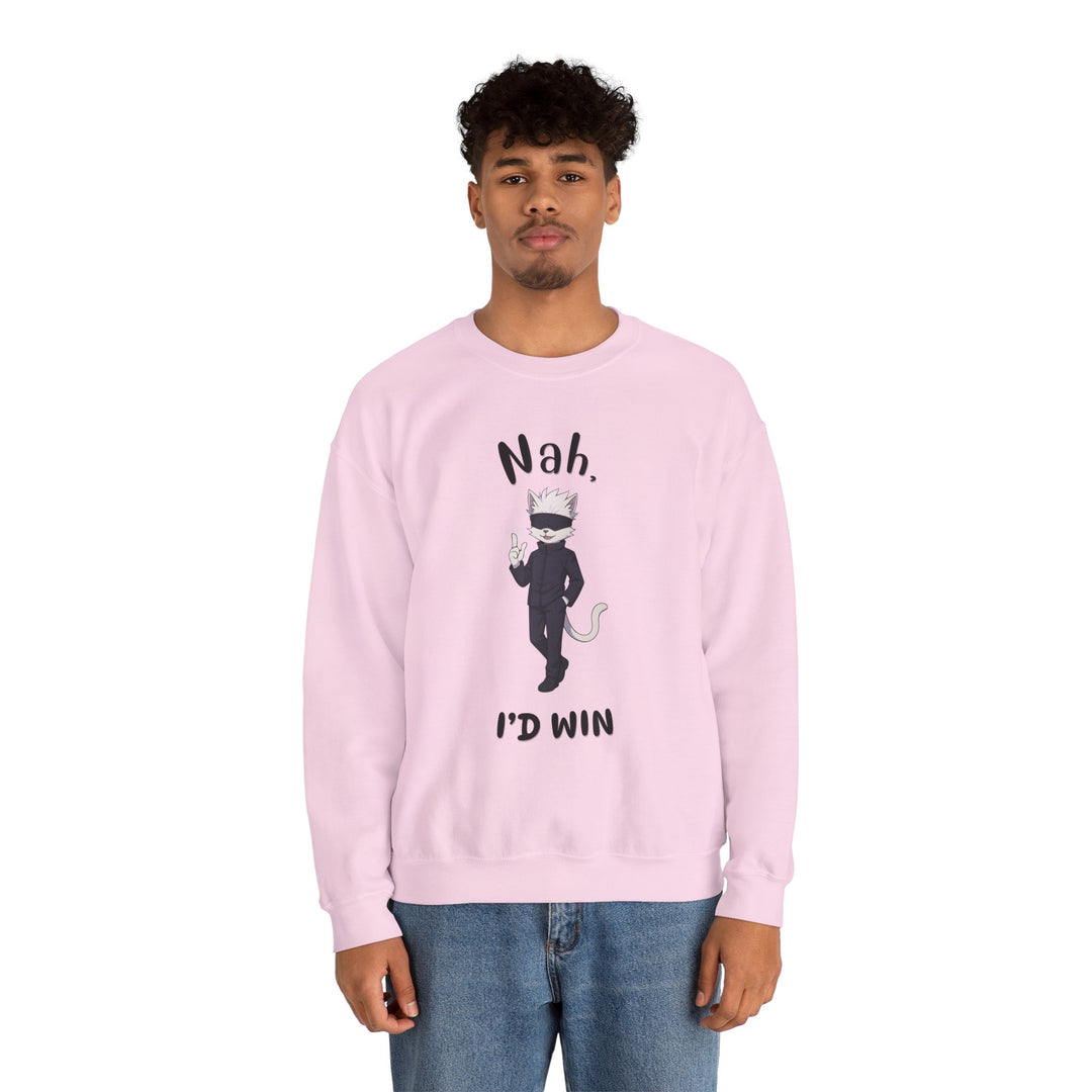 Cool Cat Sweatshirt, Funny Sweatshirt, Gift for Cat Lovers, Casual Outfit, Unisex Crewneck Sweatshirt, Unique Design