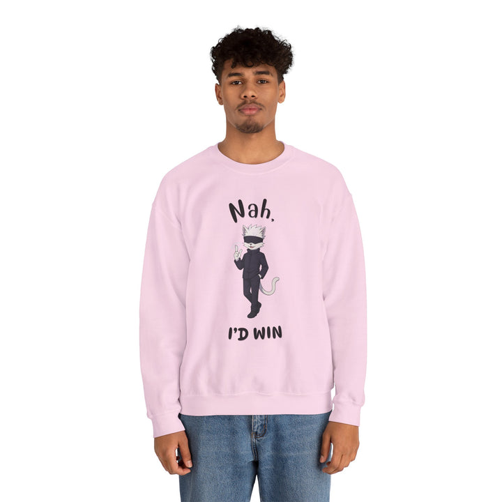 Cool Cat Sweatshirt, Funny Sweatshirt, Gift for Cat Lovers, Casual Outfit, Unisex Crewneck Sweatshirt, Unique Design