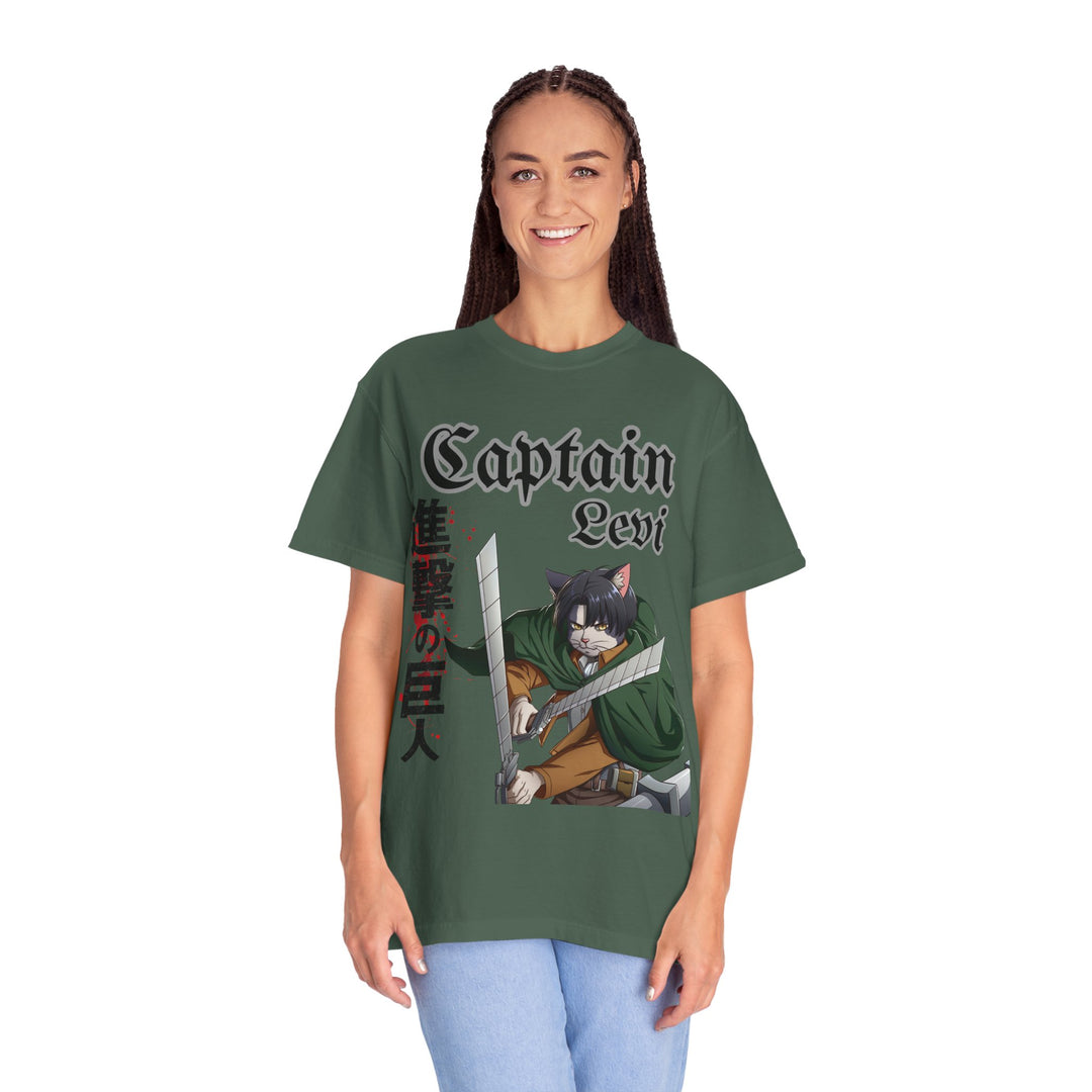 Captain Levi Anime Cat T-Shirt