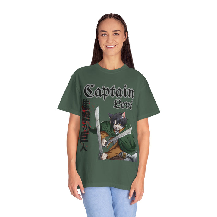 Captain Levi Anime Cat T-Shirt