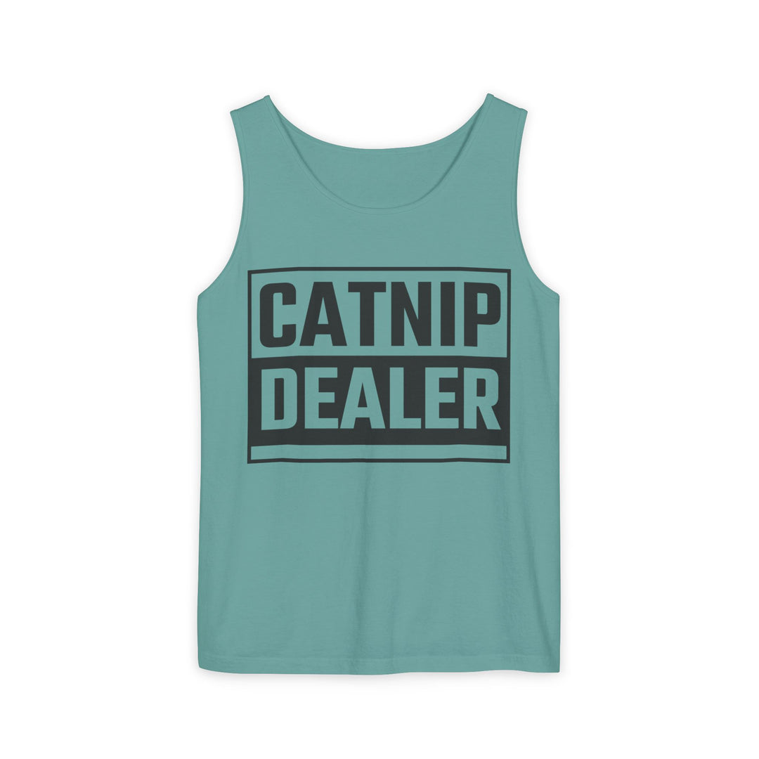 Catnip Dealer Tank Top, Funny Pet Lover Gift, Summer Sleepwear, Cat Mom Shirt, Unisex Casual Wear