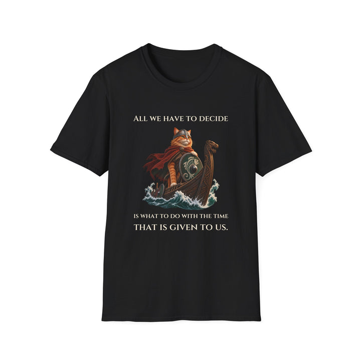 Viking Fish Voyage Cat T-Shirt