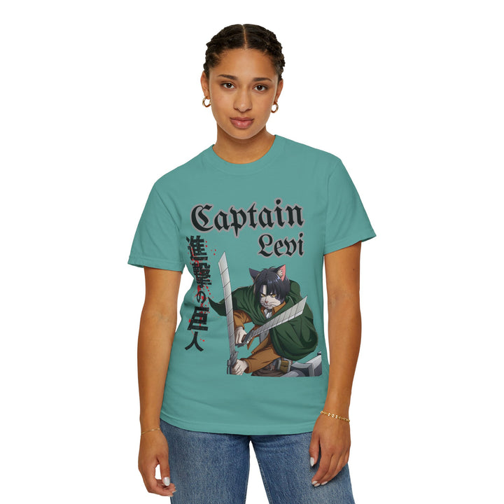 Captain Levi Anime Cat T-Shirt
