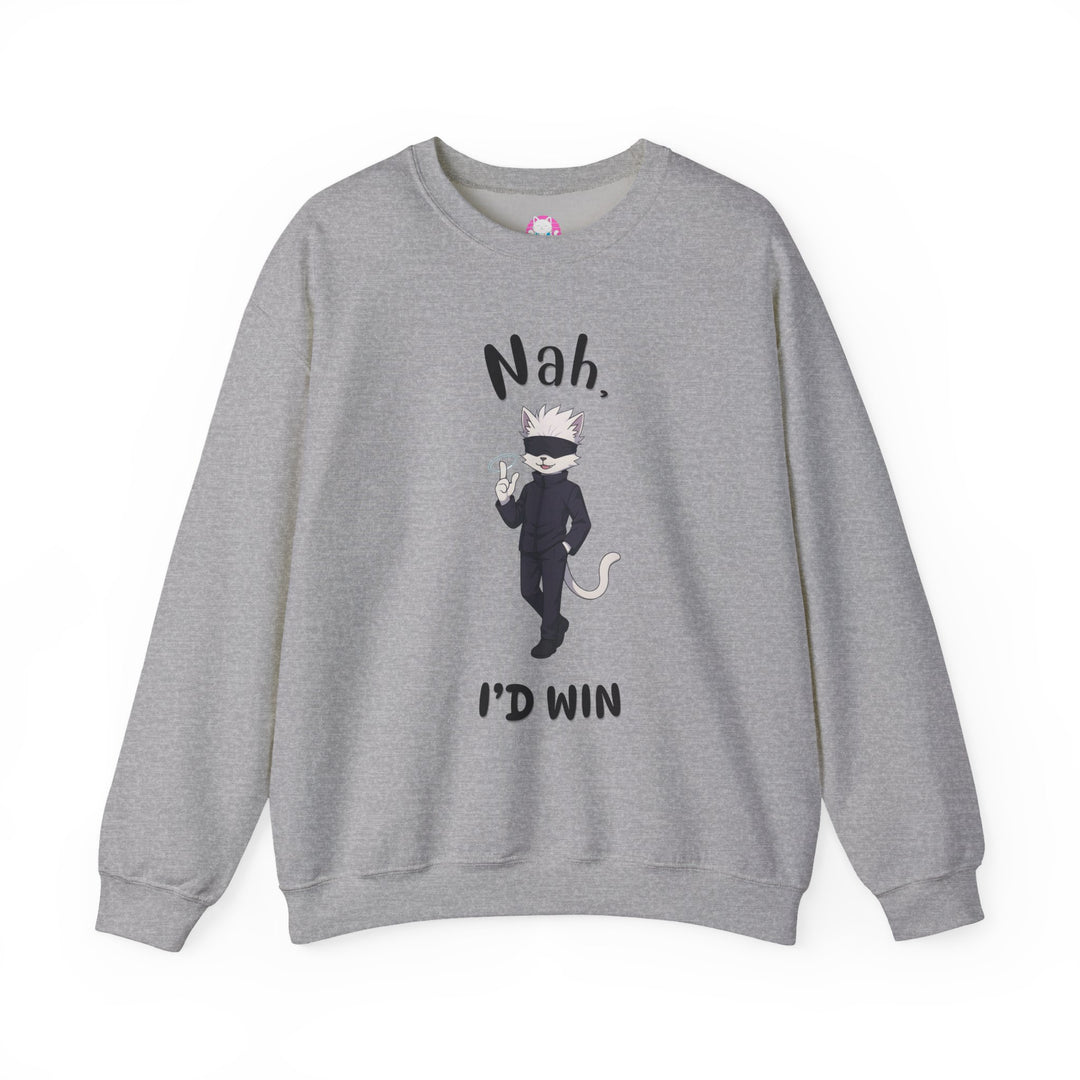 Cool Cat Sweatshirt, Funny Sweatshirt, Gift for Cat Lovers, Casual Outfit, Unisex Crewneck Sweatshirt, Unique Design