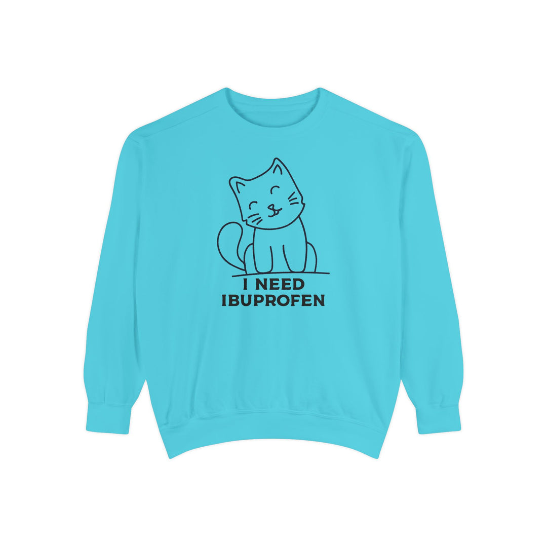 Cat-Themed Sweatshirt Featuring a Playful and Adorable Ghost Cat Holding a Candy Basket Cozy Gift for Cat Lovers Cute Animal Sweatshirt Funny Pet Apparel