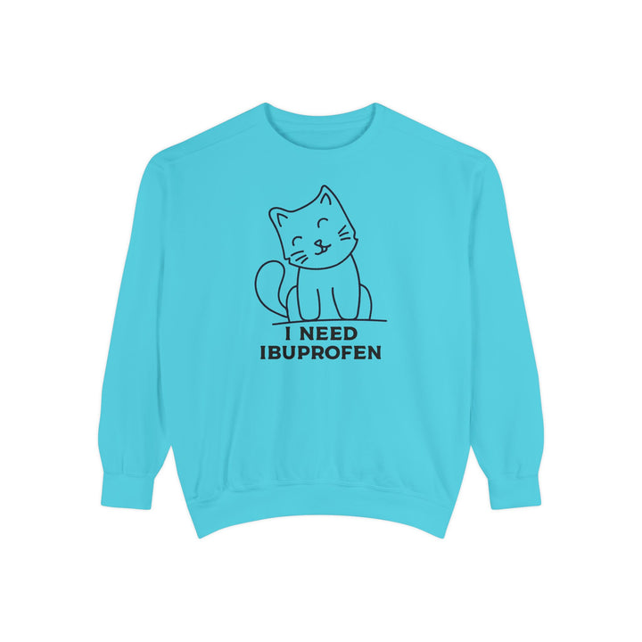 Cat-Themed Sweatshirt Featuring a Playful and Adorable Ghost Cat Holding a Candy Basket Cozy Gift for Cat Lovers Cute Animal Sweatshirt Funny Pet Apparel
