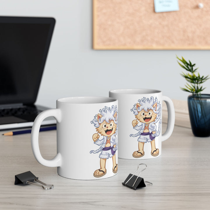 Whimsical Cat Ceramic Mug - Perfect Gift for Cat Lovers, Fun Mug for Coffee, Tea Lover's Gift, Home Decor, Cute Cat Art