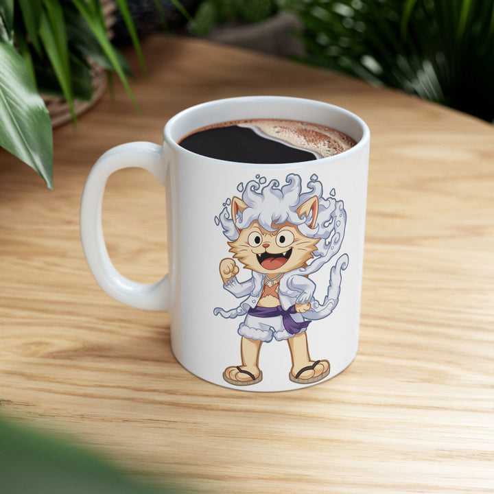 Whimsical Cat Ceramic Mug - Perfect Gift for Cat Lovers, Fun Mug for Coffee, Tea Lover's Gift, Home Decor, Cute Cat Art