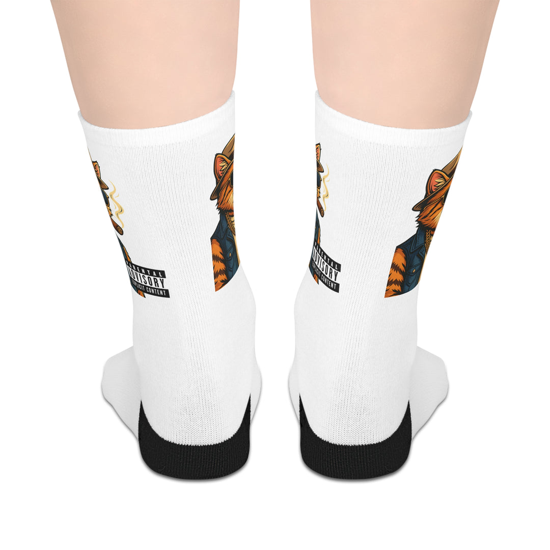 Parental Advisory Cat Mid-Length Socks