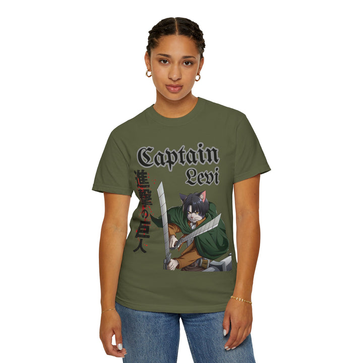 Captain Levi Anime Cat T-Shirt