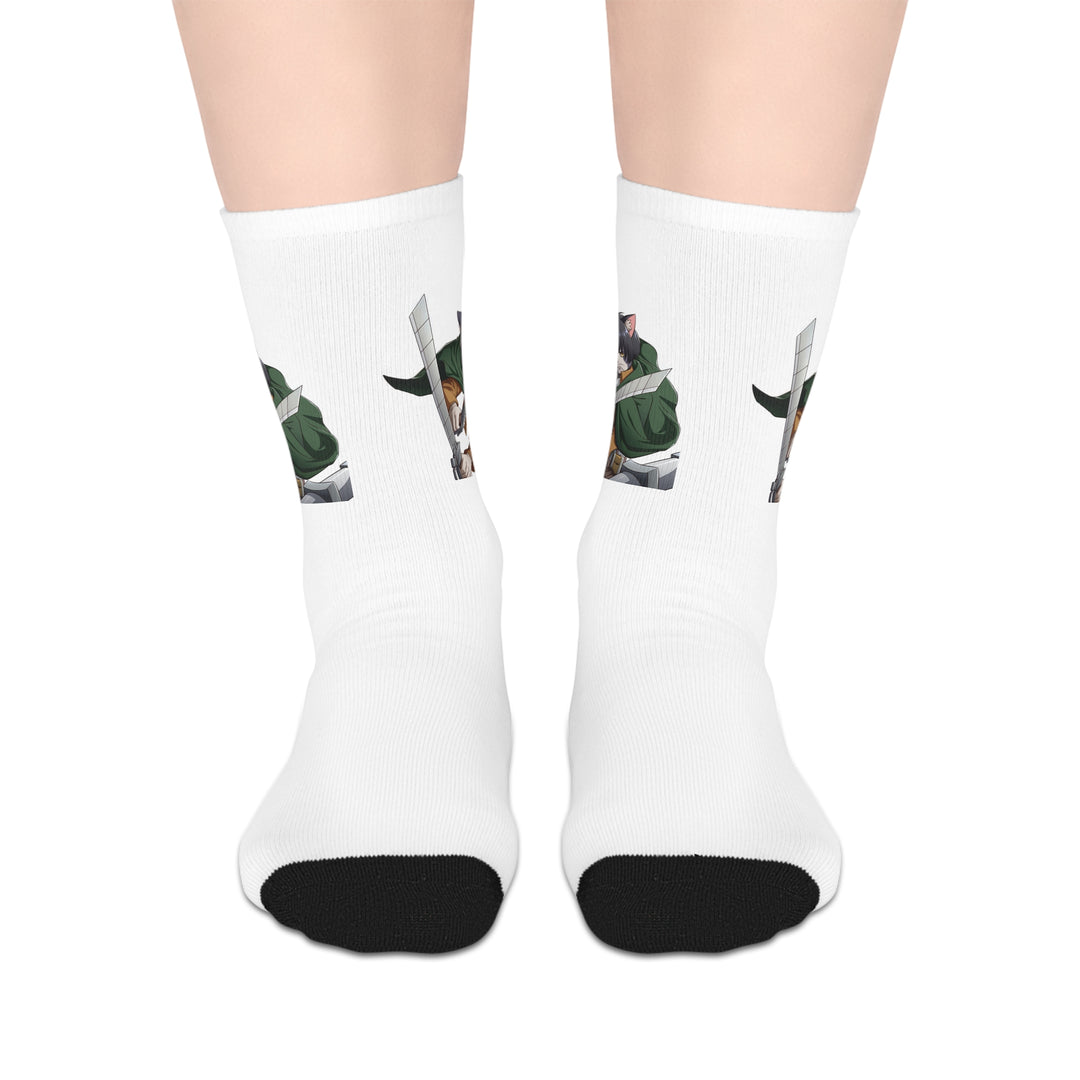 Levi Cat Mid-Length Socks