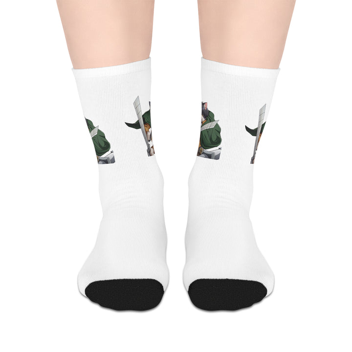 Levi Cat Mid-Length Socks