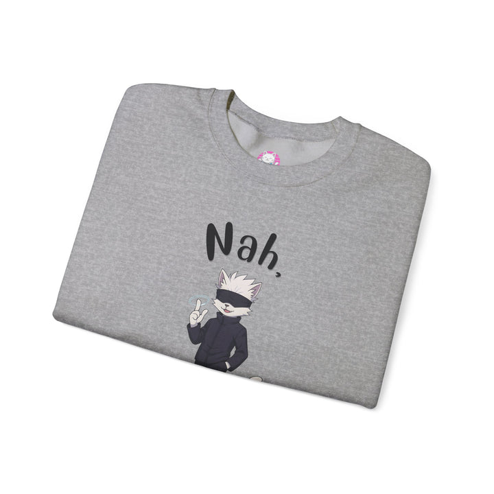 Cool Cat Sweatshirt, Funny Sweatshirt, Gift for Cat Lovers, Casual Outfit, Unisex Crewneck Sweatshirt, Unique Design
