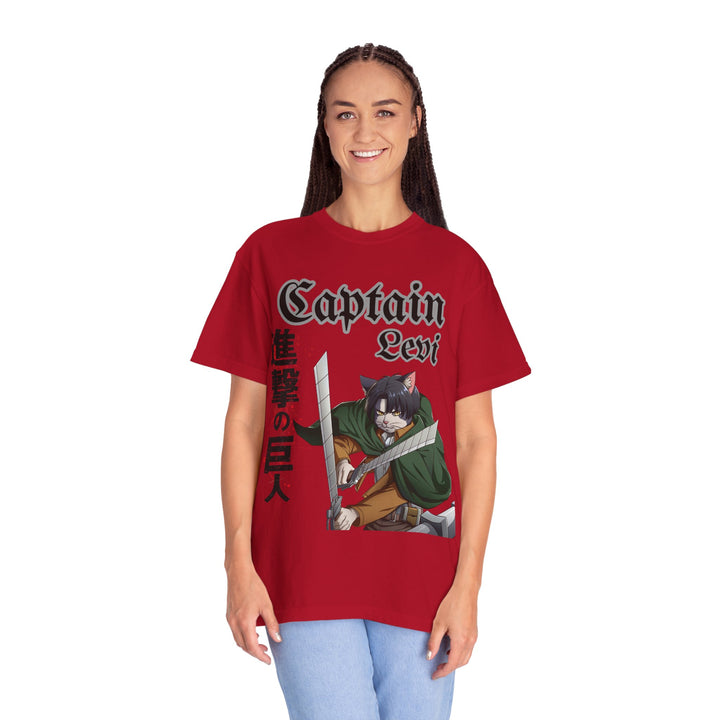 Captain Levi Anime Cat T-Shirt