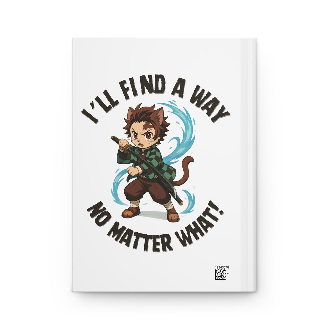 Inspirational Hardcover Journal for Anime Lovers, Creative Writing, Sketching, Journaling, Gift for Students, Motivational Quotes
