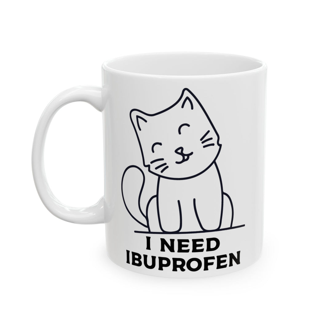 Funny Cat Ceramic Coffee Mug - 11oz & 15oz, Gift for Pet Lovers, Humorous Mug, Cute Cat Lover Decor, Perfect Birthday Present