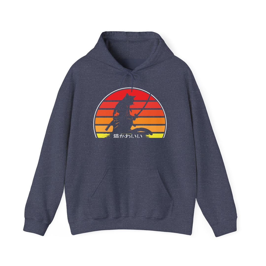 Samurai Cat Sunset Hoodie