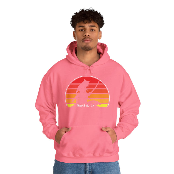 Samurai Cat Sunset Hoodie