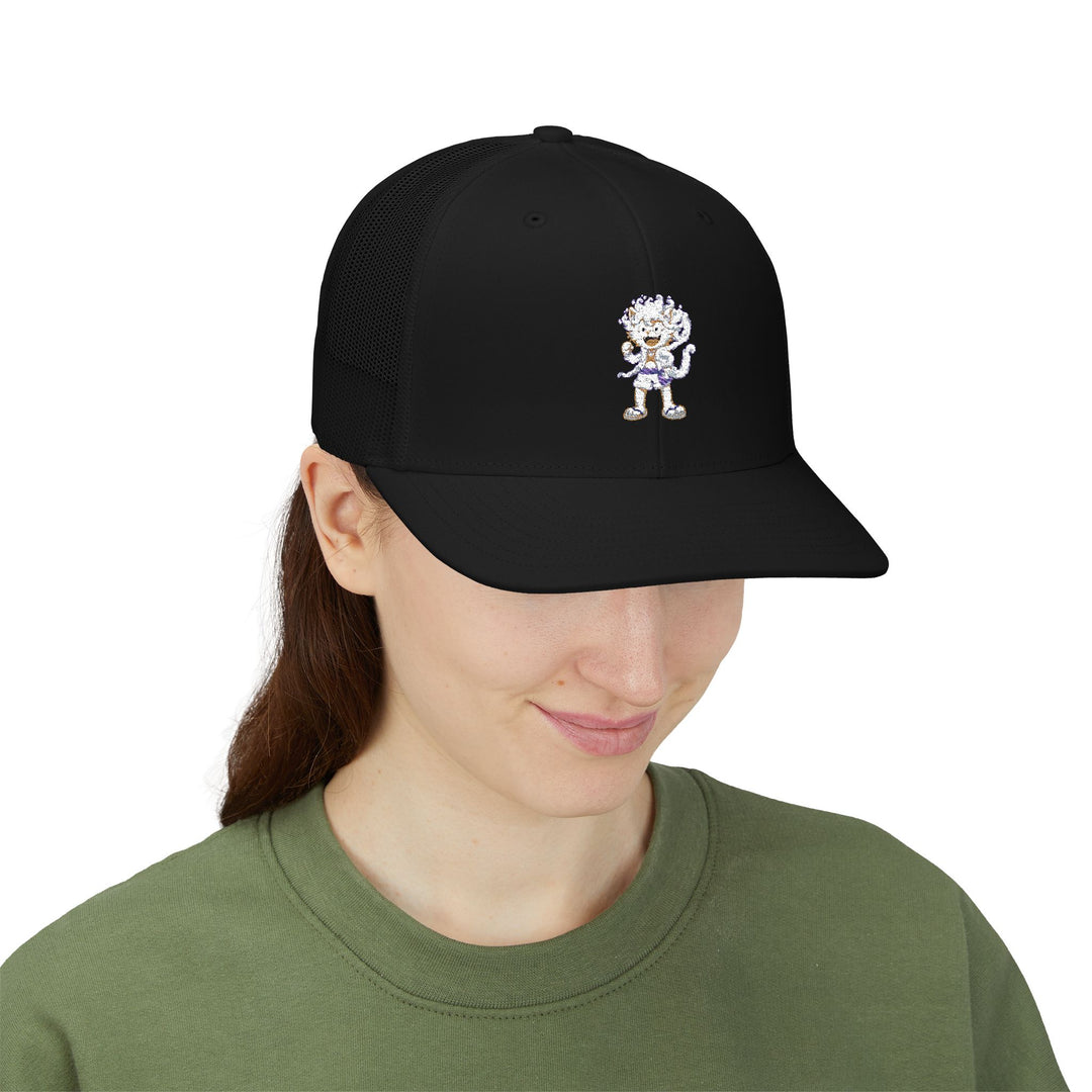 Stylish Snapback Trucker Cap with Unique Embroidery, Cool Hat for Men and Women, Perfect for Casual Outings, Gifts, Outdoor Events