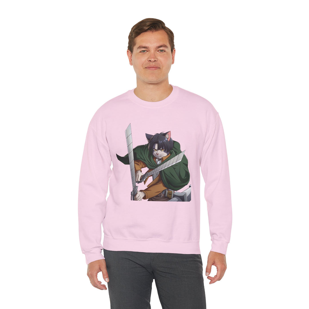 Anime-Inspired Cat Warrior Crewneck Sweatshirt, Cozy Unisex Sweatshirt, Gift for Anime Lovers, Perfect for Fall and Winter, Cute [...]