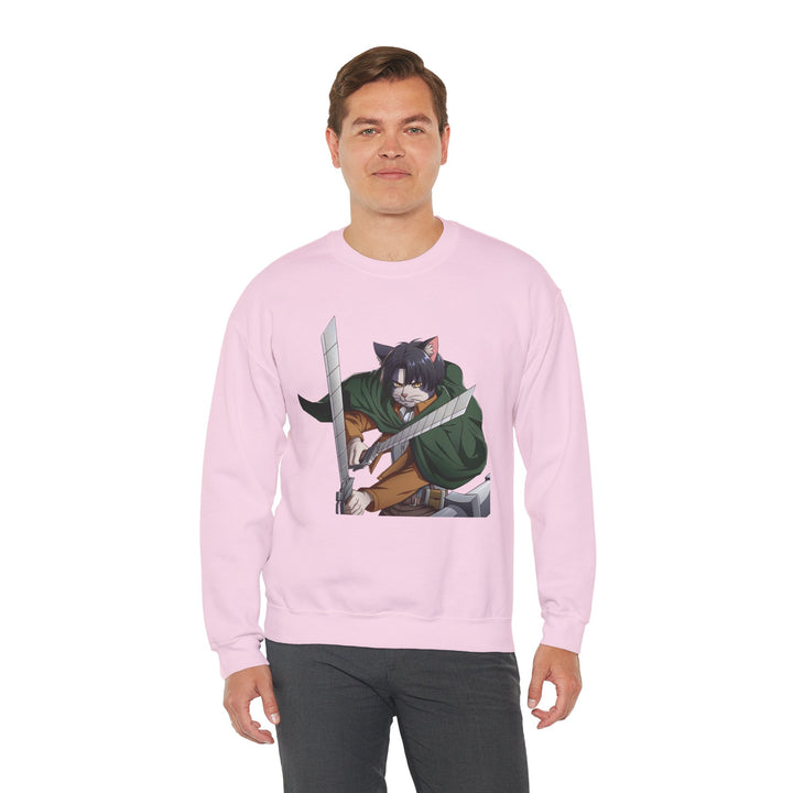 Anime-Inspired Cat Warrior Crewneck Sweatshirt, Cozy Unisex Sweatshirt, Gift for Anime Lovers, Perfect for Fall and Winter, Cute [...]