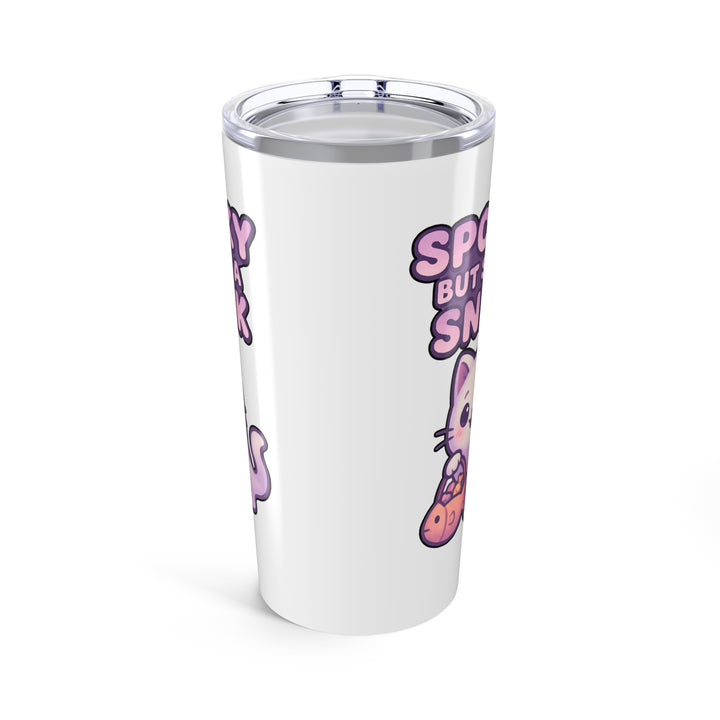 Spooky Snack Cat Tumbler, Fun Travel Mug, Halloween Party Gift, Cute Drinkware, Pet Lover Accessories