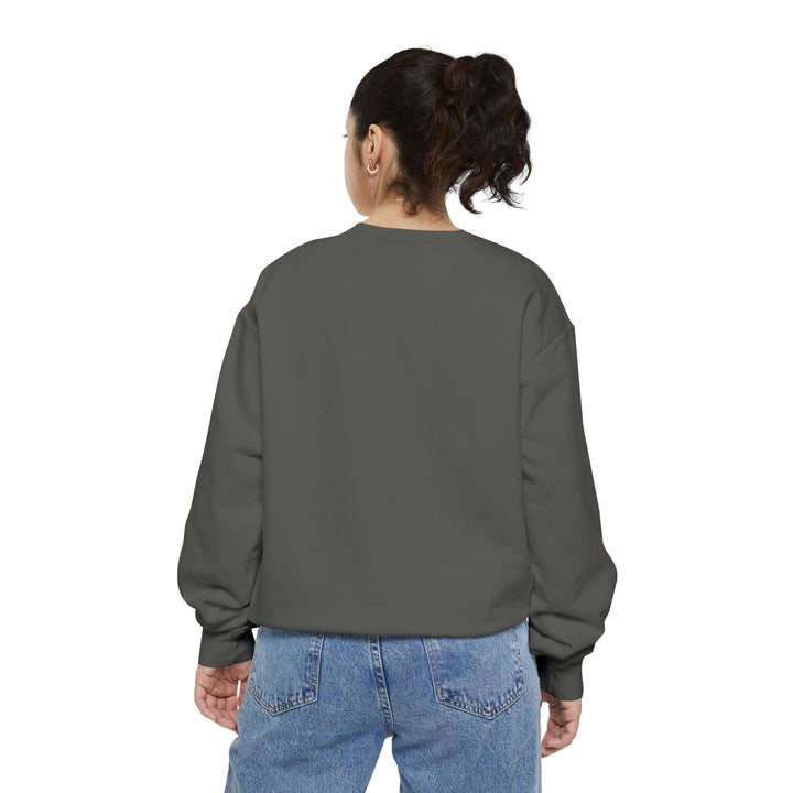 Cute Cat Character Sweatshirt Featuring a Whimsical Feline in a Cheerful Anime Inspired Pose for Fans of Unique Graphics Animal Lover Apparel Fun Fashion Casual Wear