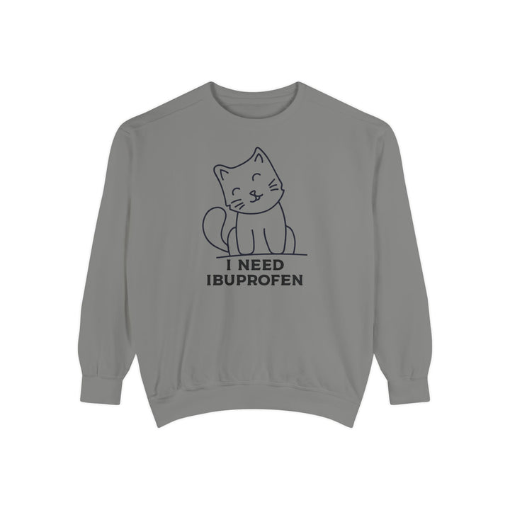 Cat-Themed Sweatshirt Featuring a Playful and Adorable Ghost Cat Holding a Candy Basket Cozy Gift for Cat Lovers Cute Animal Sweatshirt Funny Pet Apparel