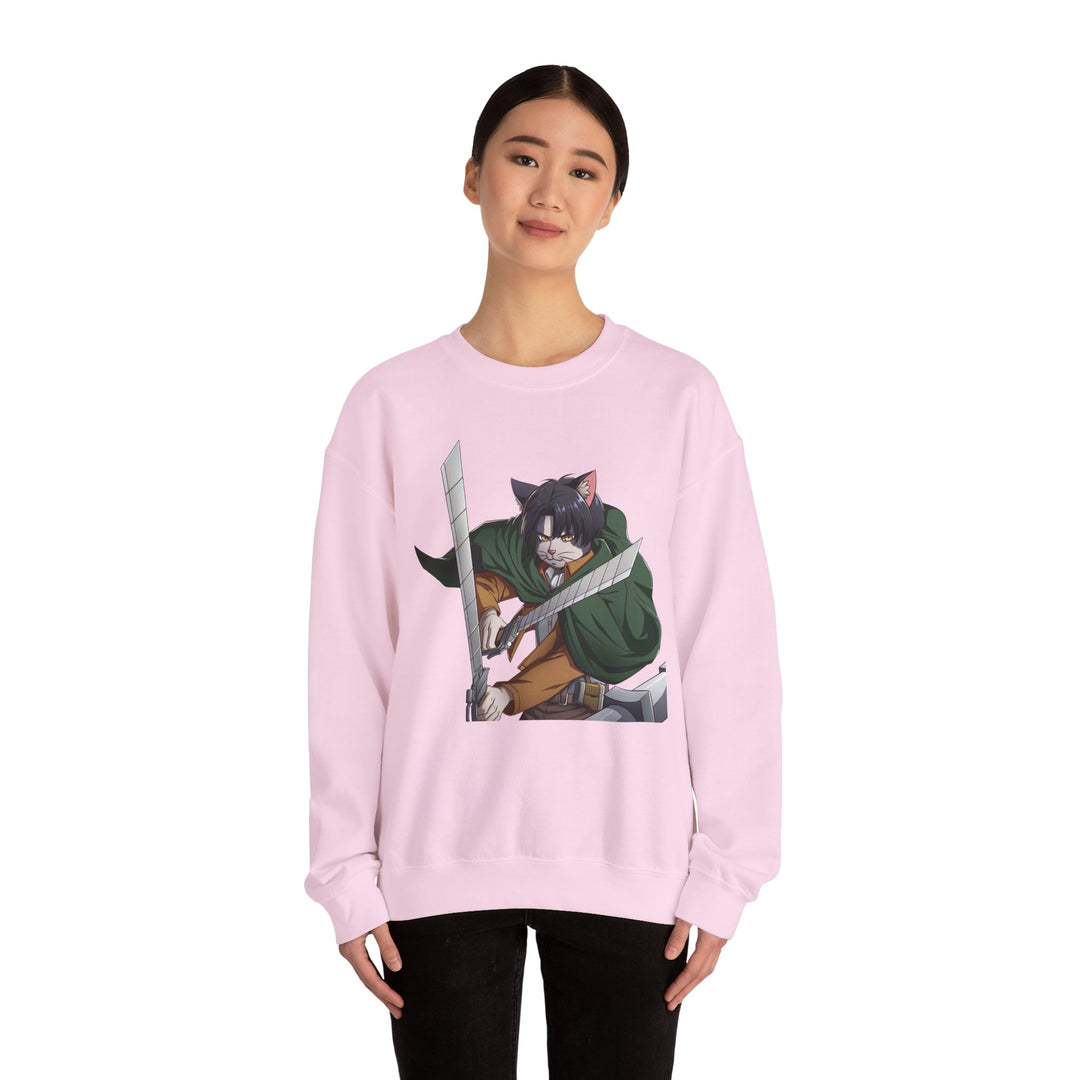 Anime-Inspired Cat Warrior Crewneck Sweatshirt, Cozy Unisex Sweatshirt, Gift for Anime Lovers, Perfect for Fall and Winter, Cute [...]