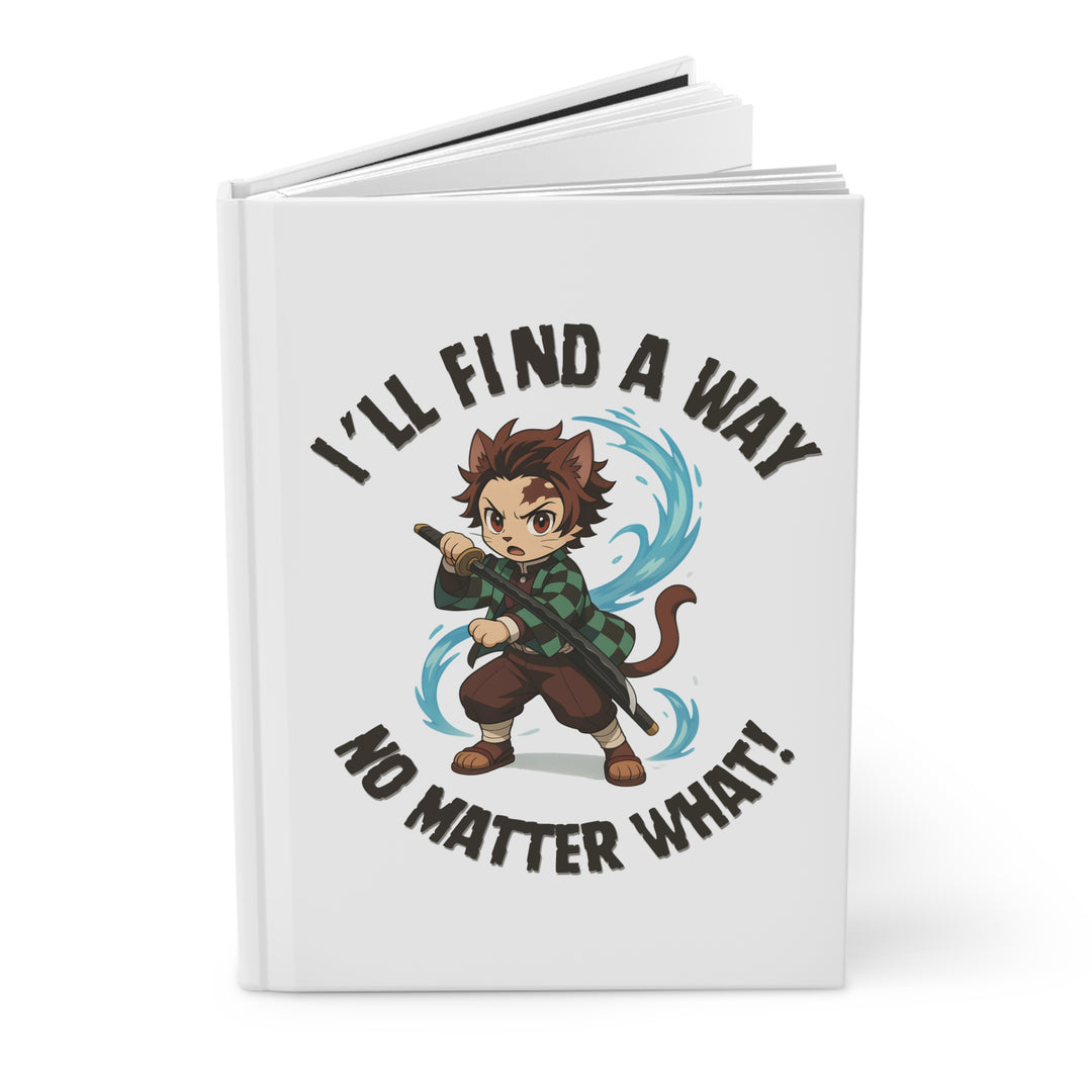 Inspirational Hardcover Journal for Anime Lovers, Creative Writing, Sketching, Journaling, Gift for Students, Motivational Quotes