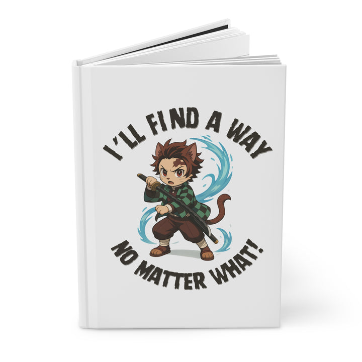 Inspirational Hardcover Journal for Anime Lovers, Creative Writing, Sketching, Journaling, Gift for Students, Motivational Quotes