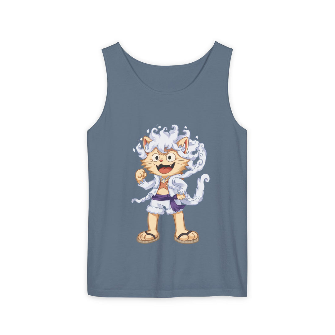 Whimsical Cat Tank Top, Unisex Funny Summer Shirt, Lightweight Graphic Top, Gift for Cat Lovers, Perfect for Beach Days, Casual Comfort Wear
