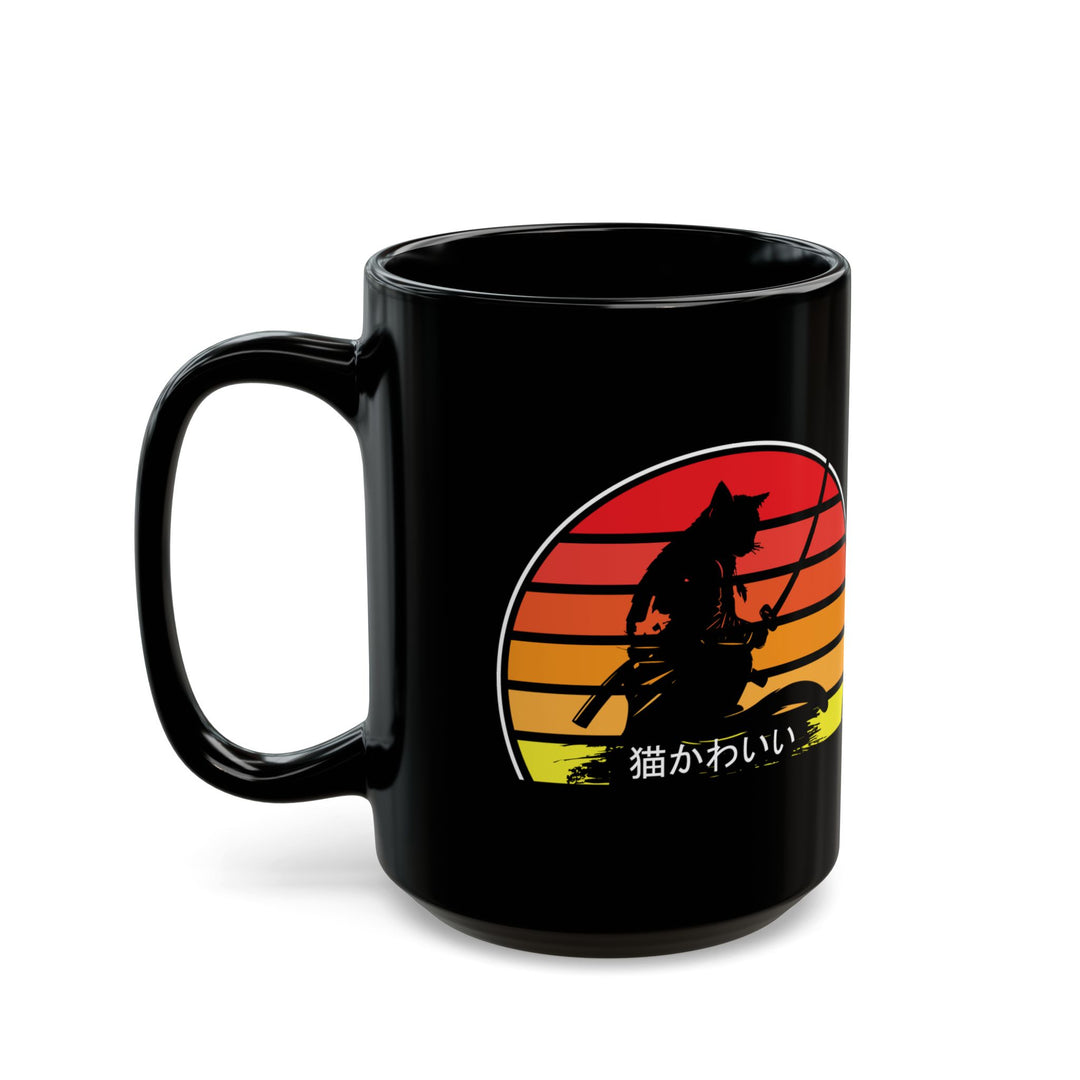 Sunset Samurai Cat Mug