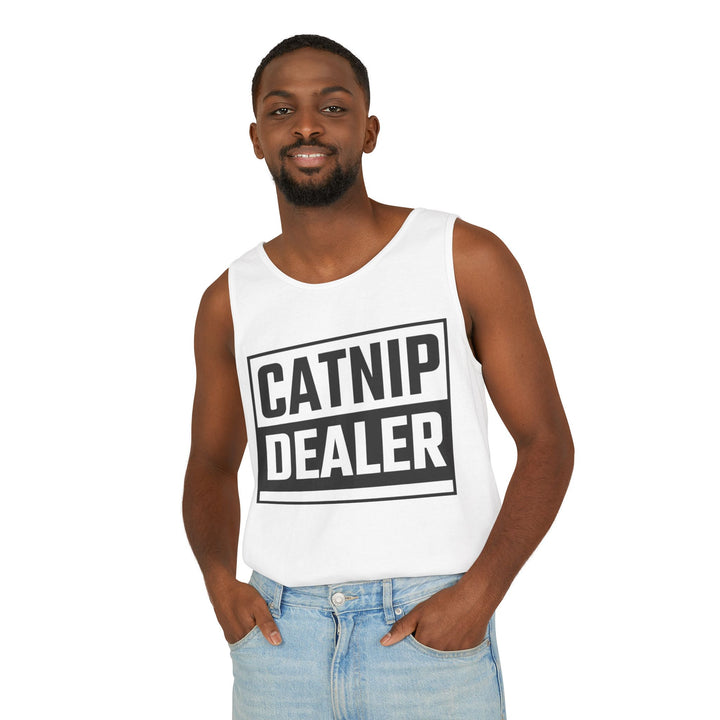 Catnip Dealer Tank Top, Funny Pet Lover Gift, Summer Sleepwear, Cat Mom Shirt, Unisex Casual Wear