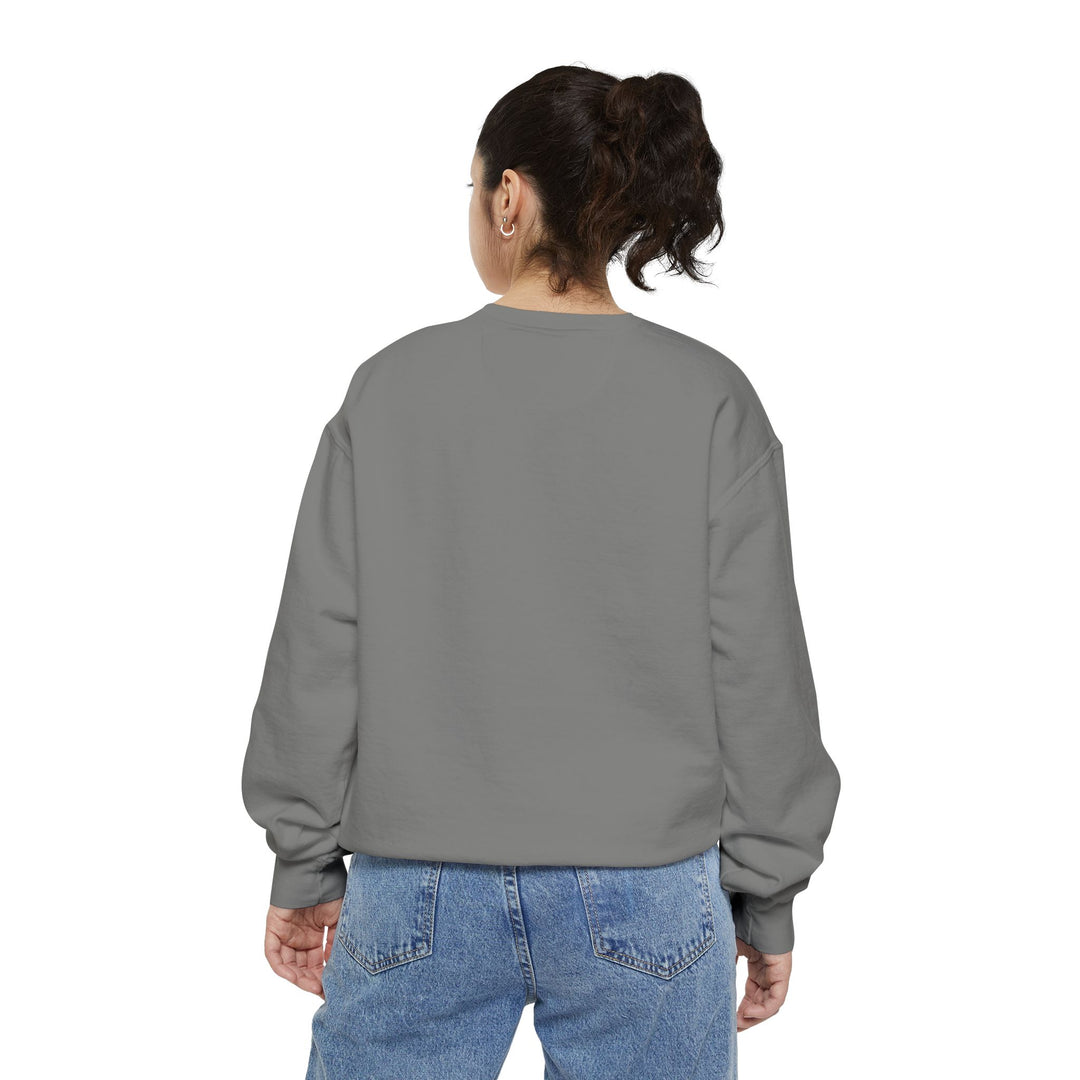 Cute Cat Character Sweatshirt Featuring a Whimsical Feline in a Cheerful Anime Inspired Pose for Fans of Unique Graphics Animal Lover Apparel Fun Fashion Casual Wear