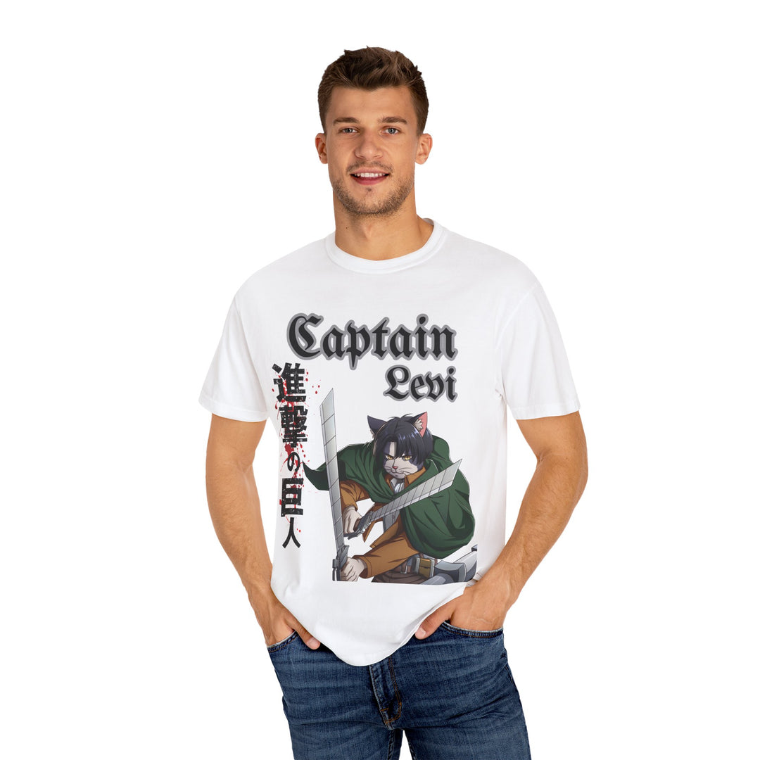 Captain Levi Anime Cat T-Shirt