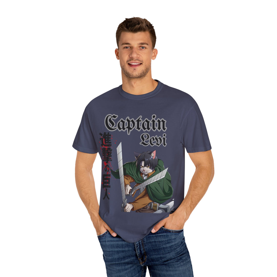 Captain Levi Anime Cat T-Shirt