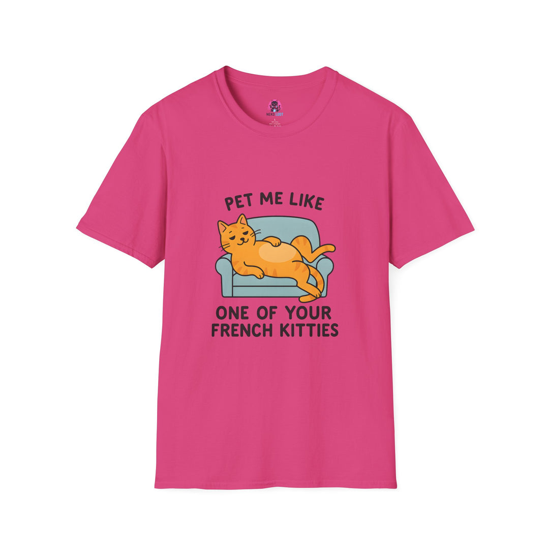 Pet Me Funny French Cat T-Shirt