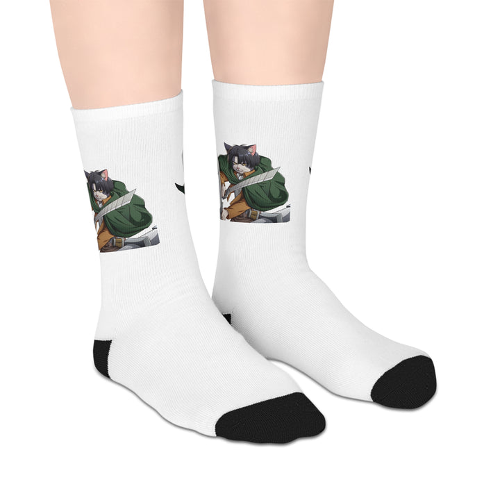 Levi Cat Mid-Length Socks